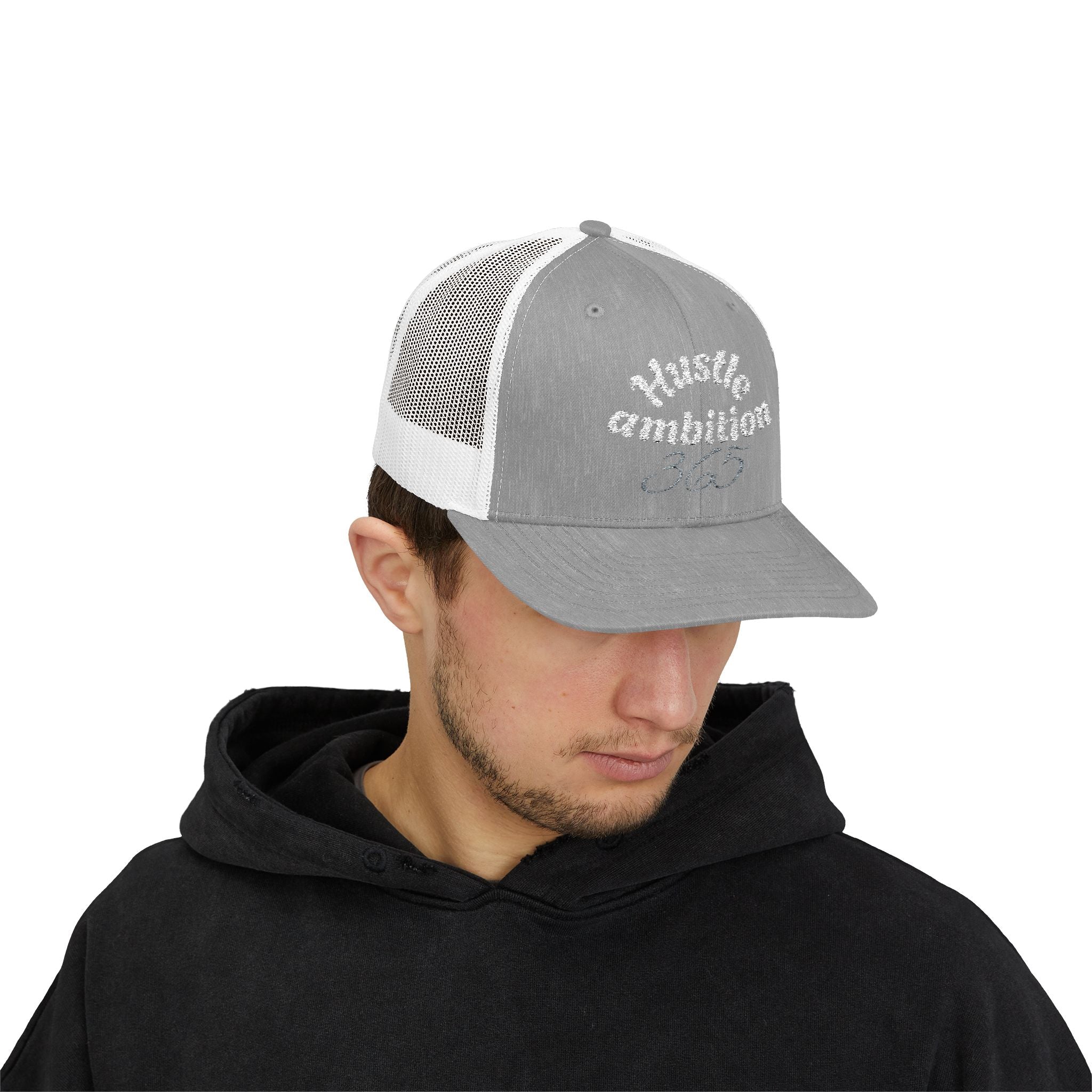 Hustle Ambition Snapback Cap, Motivational Hat, Stylish Trucker Hat, Gift for Entrepreneurs, Everyday Wear, Casual Cap