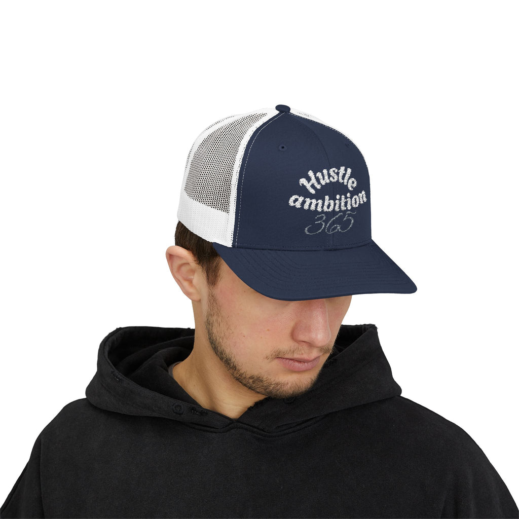 Hustle Ambition Snapback Cap, Motivational Hat, Stylish Trucker Hat, Gift for Entrepreneurs, Everyday Wear, Casual Cap