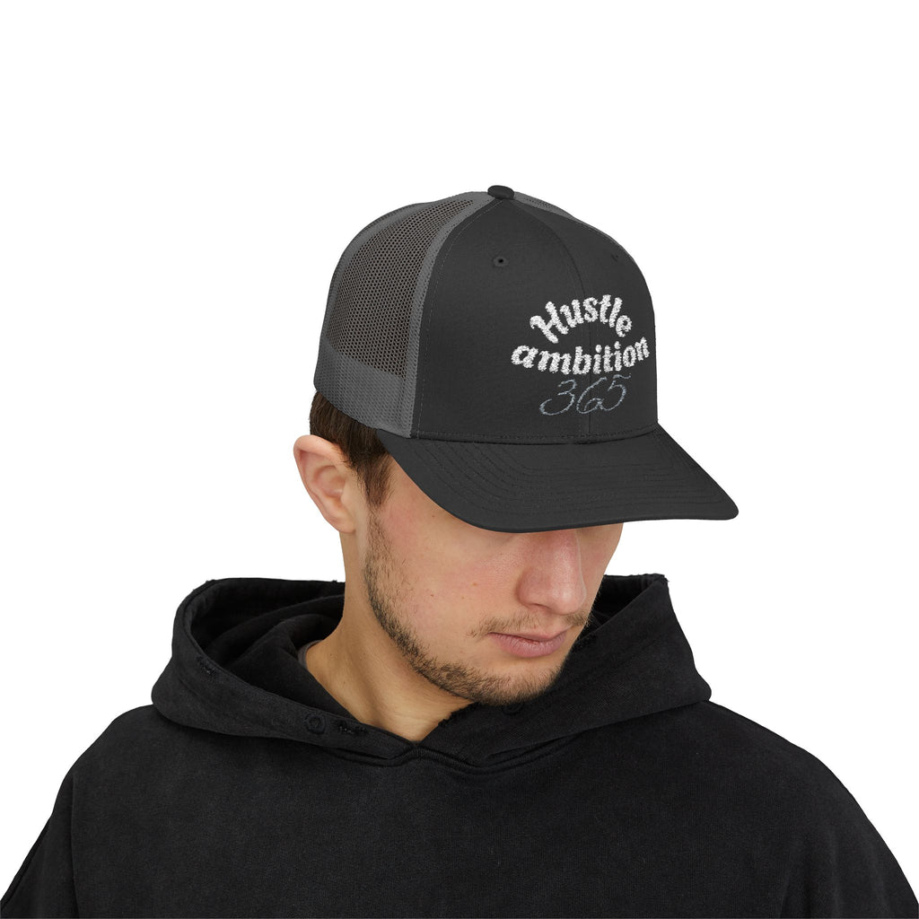 Hustle Ambition Snapback Cap, Motivational Hat, Stylish Trucker Hat, Gift for Entrepreneurs, Everyday Wear, Casual Cap